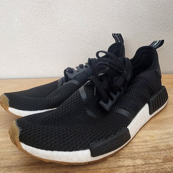 Adidas Mens NMD R1 Running Shoes Sneakers Low Top Gum Sole B42200 Black Size 11 main image 16